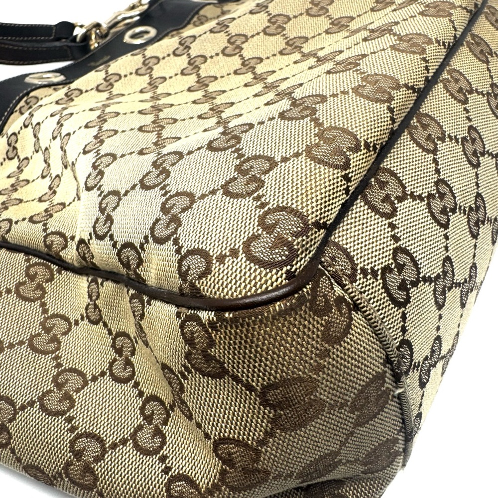 Gucci Positano GG Monogram Canvas Brown Tote Bag – Gold Hardware - Picture 6 of 15